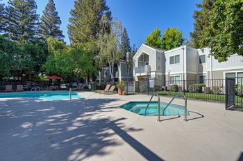 Pool side relaxing area